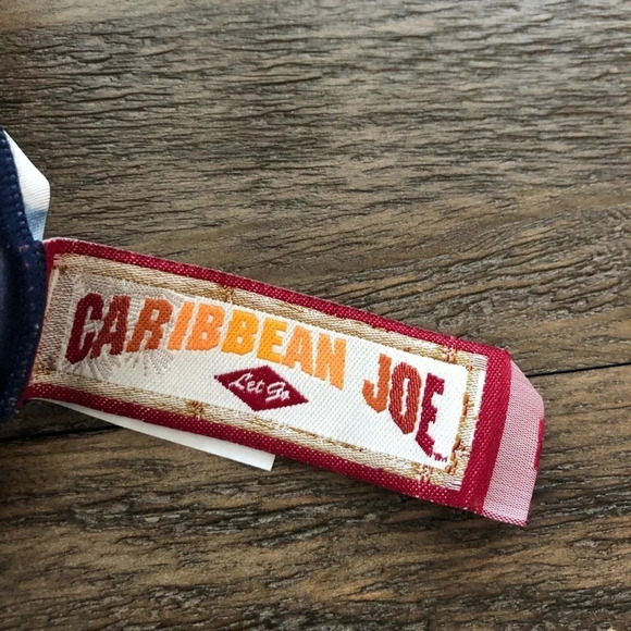 Vintage Caribbean Joe sz 10 2 Piece Tankini Dress Swimsuit Blue Floral High Leg - Picture 9 of 10